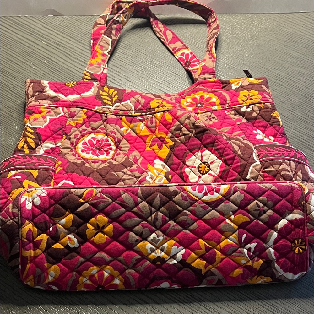 Vera Bradley Vibrant Floral Quilted Tote Bag